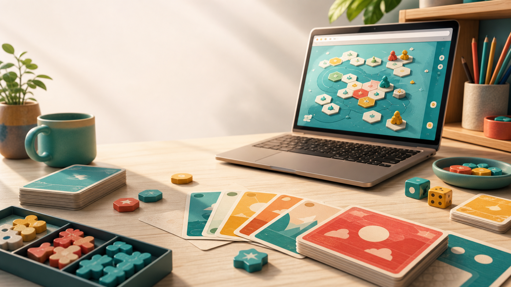 A party word guessing game shown on a shared screen and phone